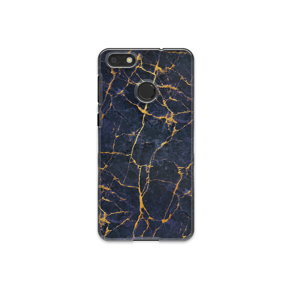 Granite Dark Blue & Gold Marble Huawei P9 Lite Phone Case