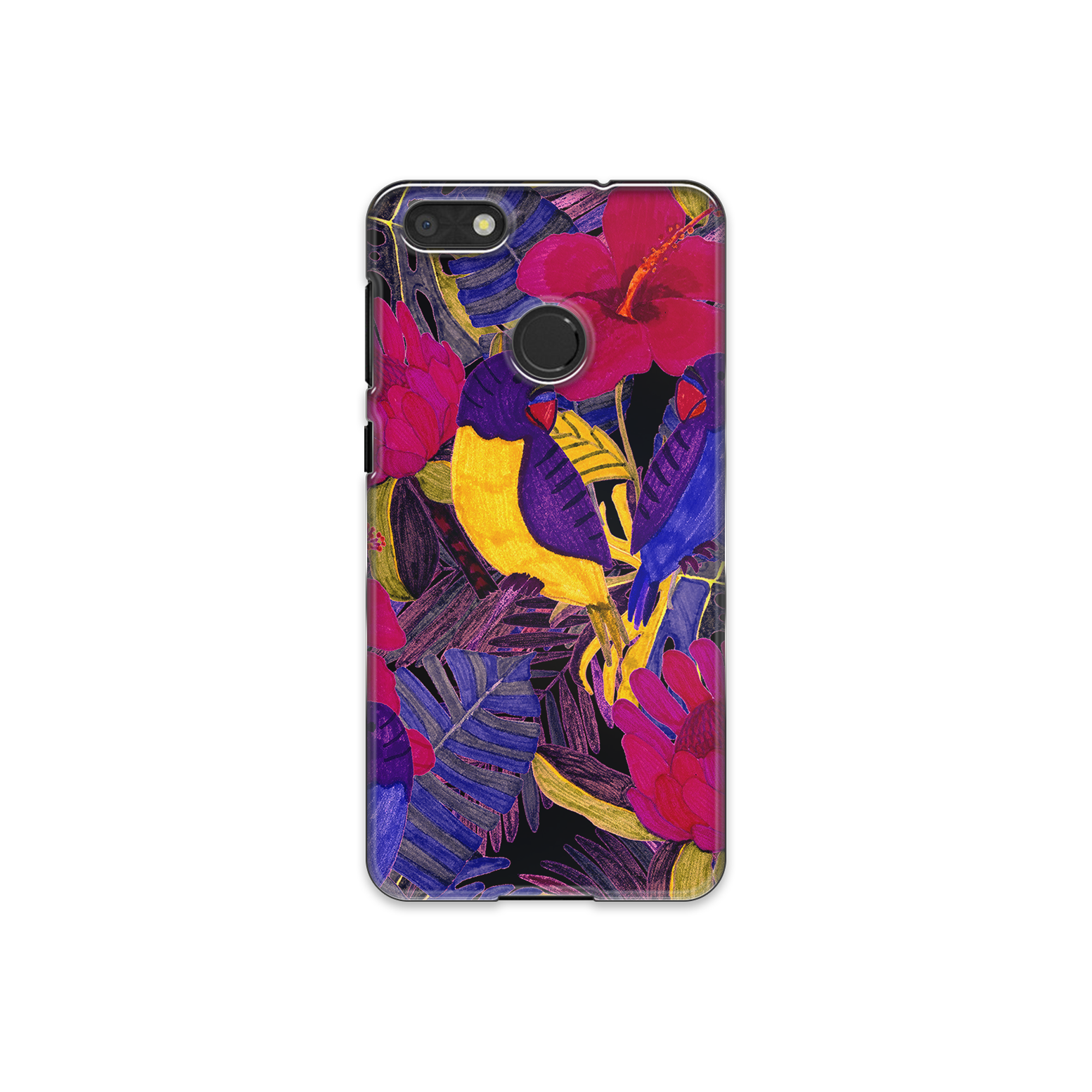 Painted Crimson Flower Huawei P9 Lite Phone Case
