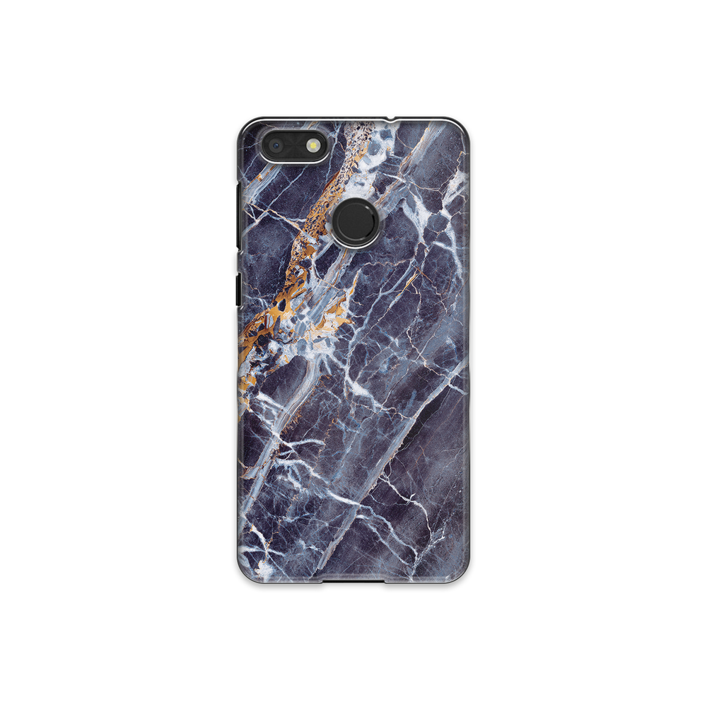 Gray & White Marble with Gold Pattern Huawei P9 Lite Phone Case