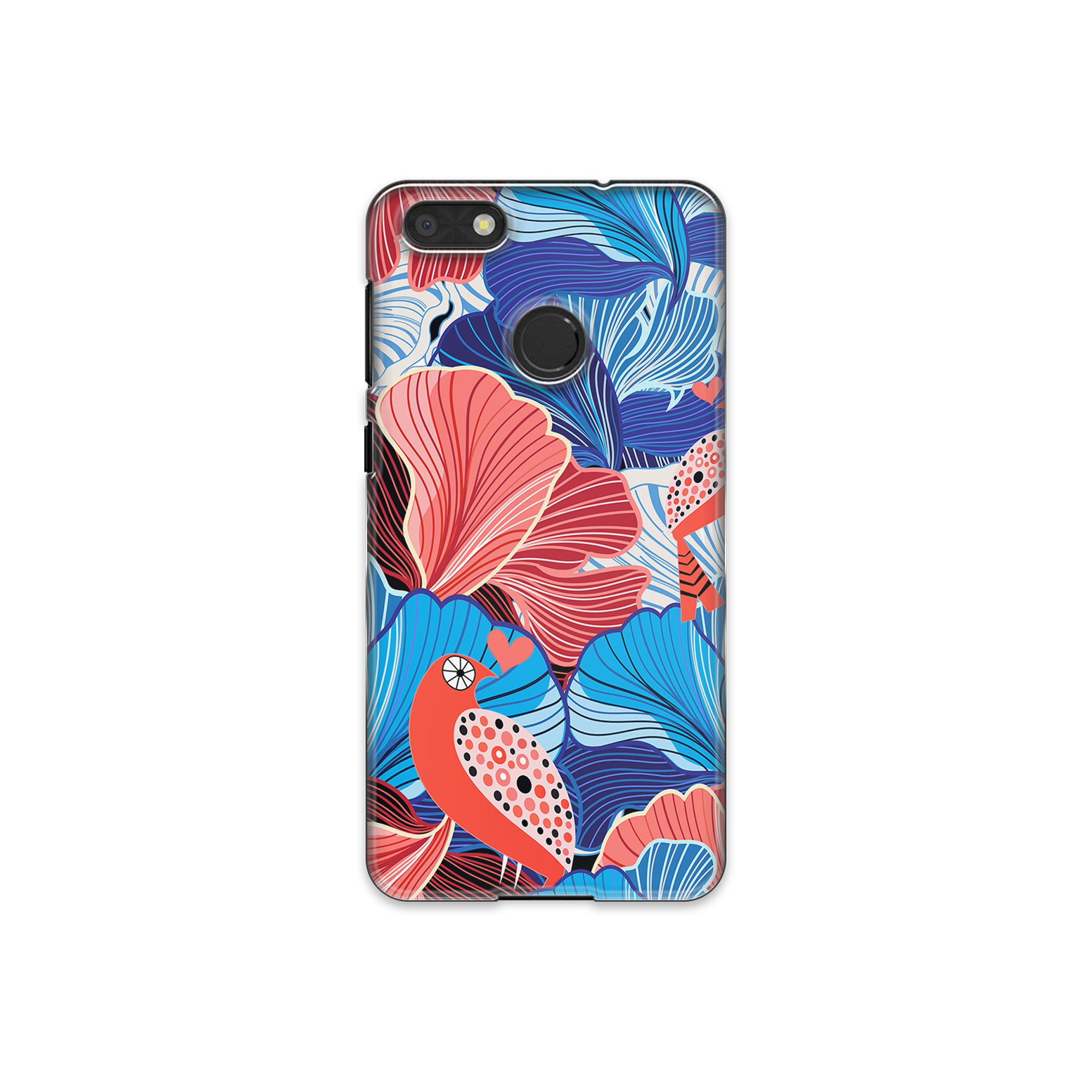 Blue and Red Floral Art Huawei P9 Lite Phone Case