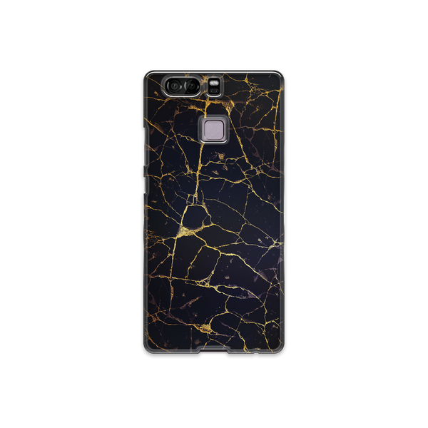 Black & Gold Marble Huawei P9 Phone Case