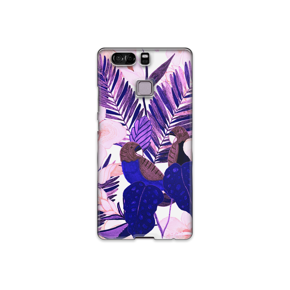 Purple and Pink Tropical Leaves Huawei P9 Phone Case