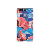 Blue and Red Floral Art Huawei P9 Phone Case