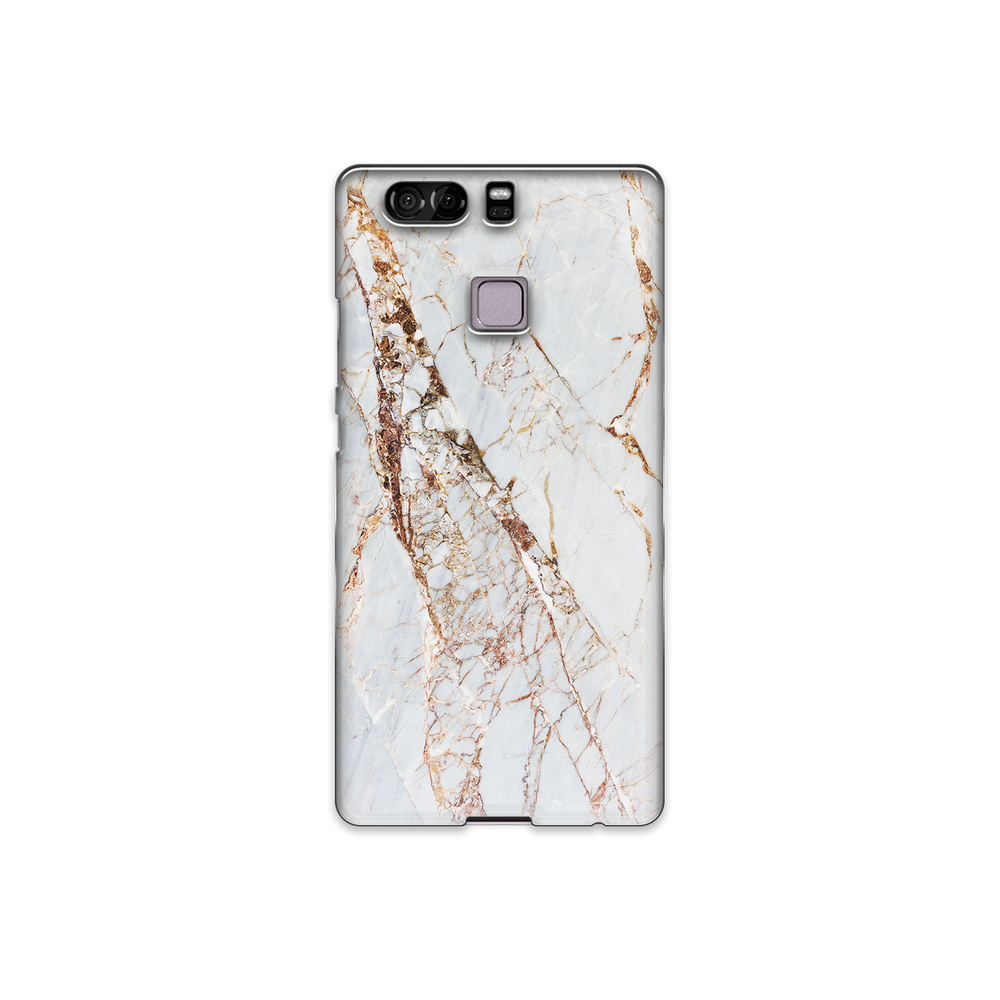 White & Gold Marble Huawei P9 Phone Case