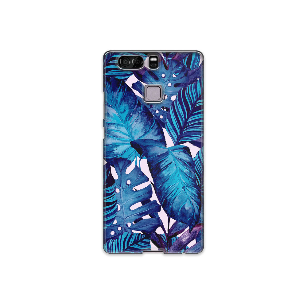 Blue Tropical Leaf Huawei P9 Phone Case