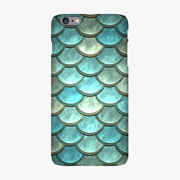 Blue Colored scales pattern iPhone 6 Plus Phone Case