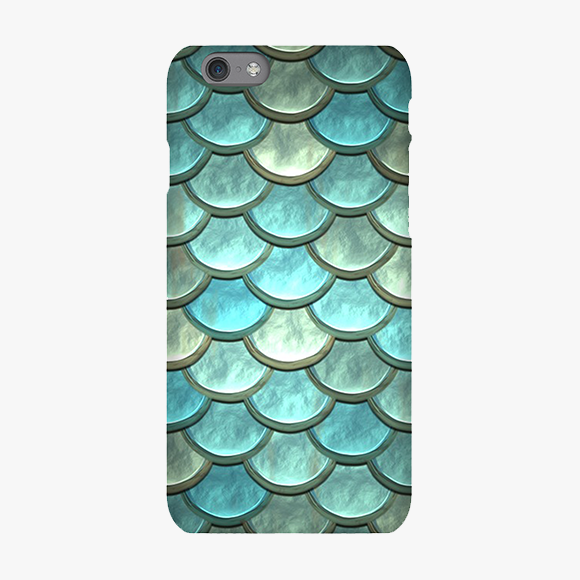 Blue Colored scales pattern iPhone 6s Phone Case
