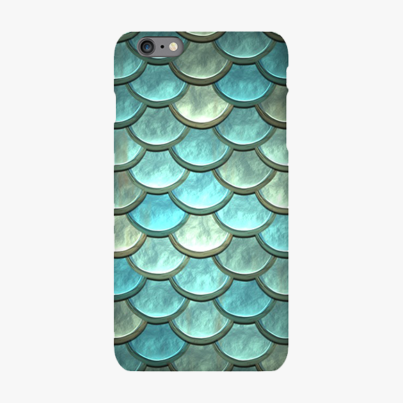 Blue Colored scales pattern iPhone 6s Plus Phone Case