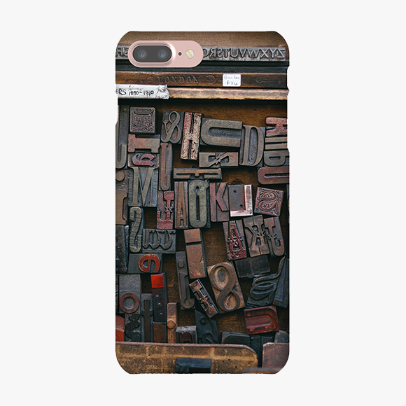 Alphabets On Wooden Block iPhone 7 Plus Phone Case
