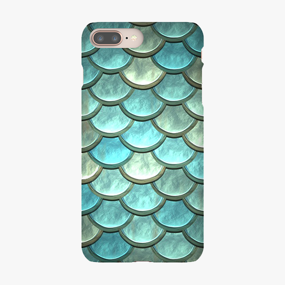 Blue Colored scales pattern iPhone 8 Plus Phone Case