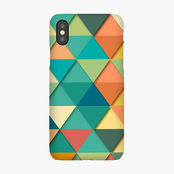 Colorful Triangles iPhone X Phone Case