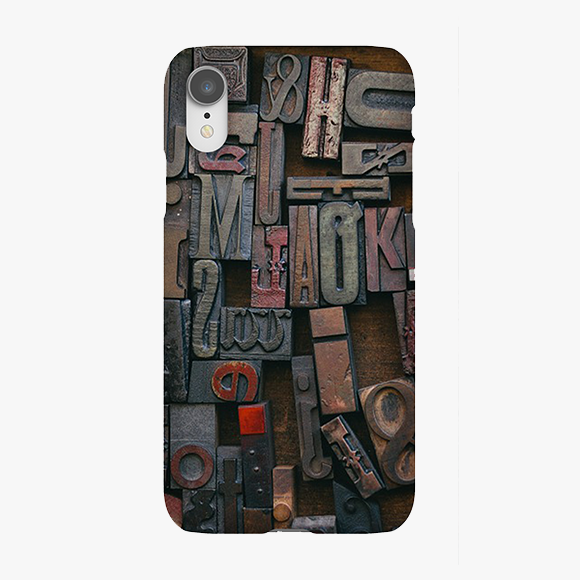 Alphabets On Wooden Block iPhone XR Phone Case