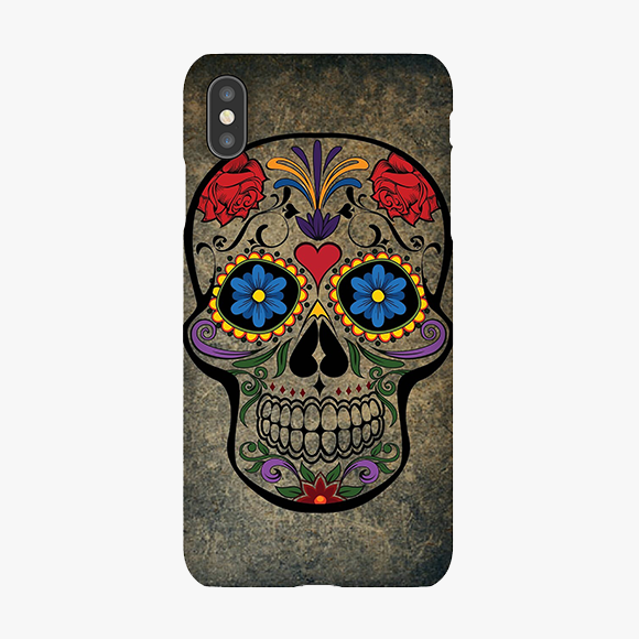Artistic Design on Skull iPhone XS Max Phone Case