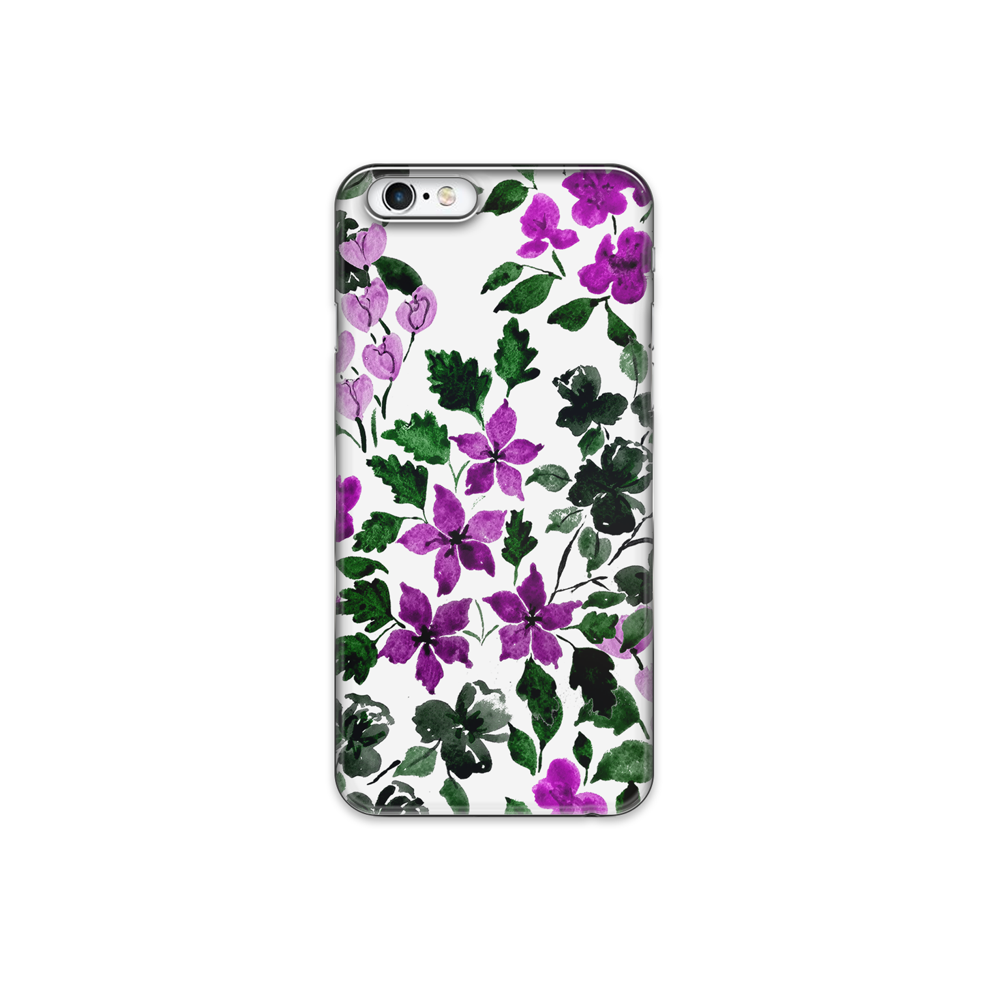 Purple Flower Art iPhone 6s Phone Case