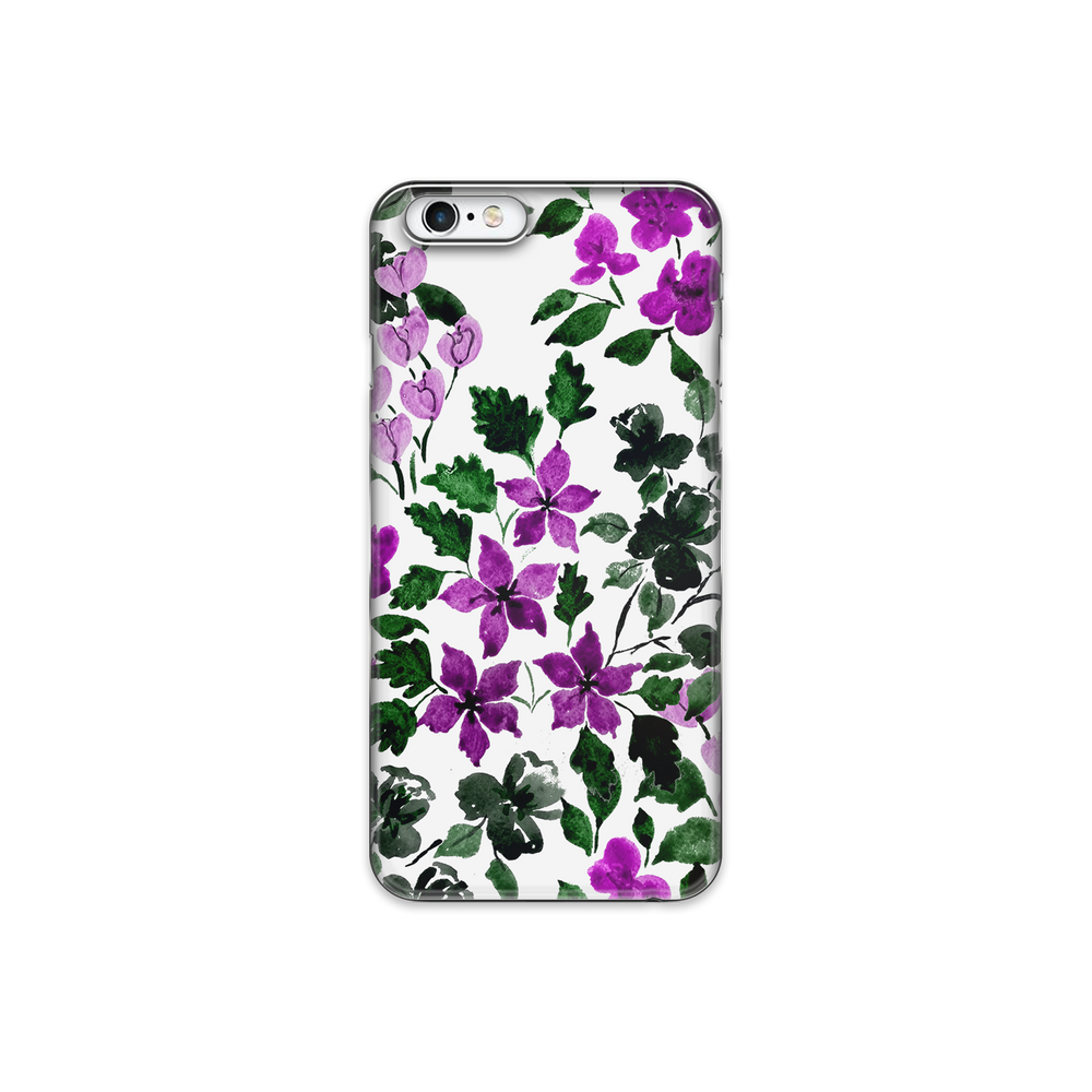 Purple Flower Art iPhone 6s Phone Case