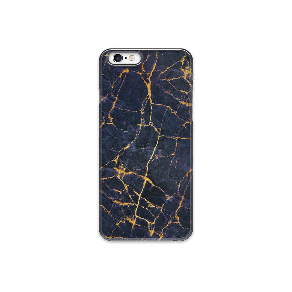 Granite Dark Blue & Gold Marble iPhone 6s Plus Phone Case