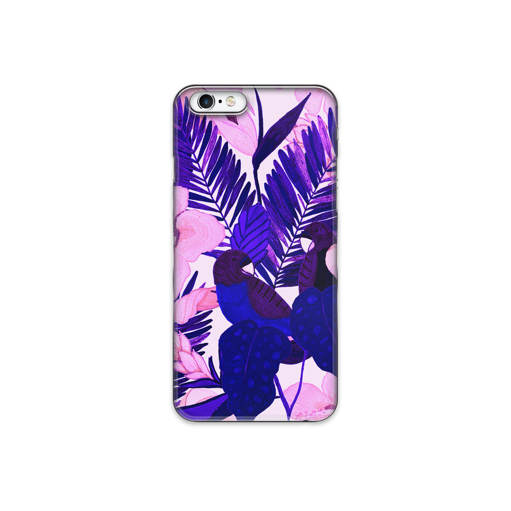 Purple Palm Leaf iPhone 6 Plus Phone Case