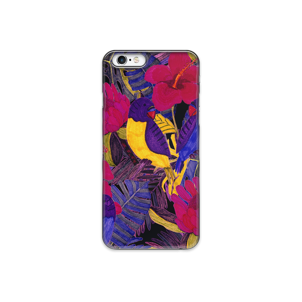 Painted Crimson Flower iPhone 6s Phone Case