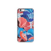 Blue and Red Floral Art iPhone 6s Plus Phone Case