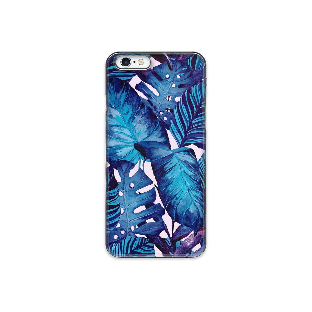 Blue Tropical Leaf iPhone 6 Plus Phone Case