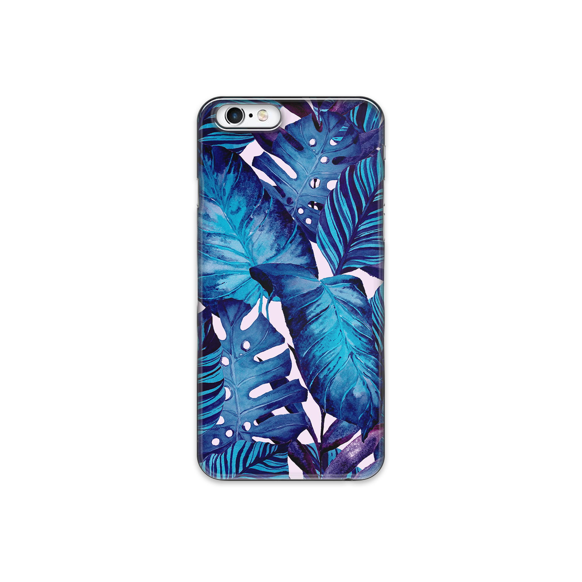Blue Tropical Leaf iPhone 6s Plus Phone Case