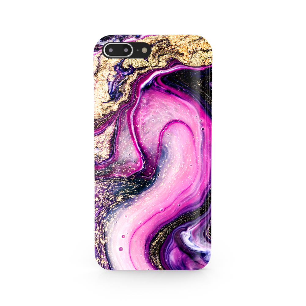 Purple & Gold Marble iPhone 8 Plus Phone Case