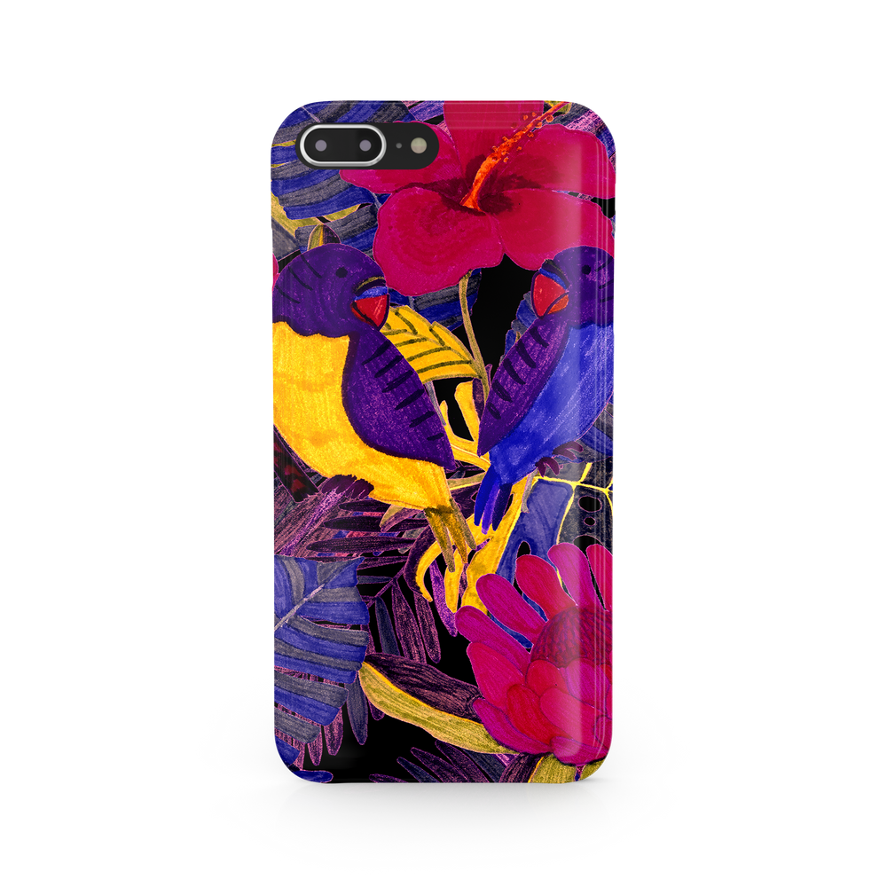 Painted Crimson Flower iPhone 7 Plus Phone Case