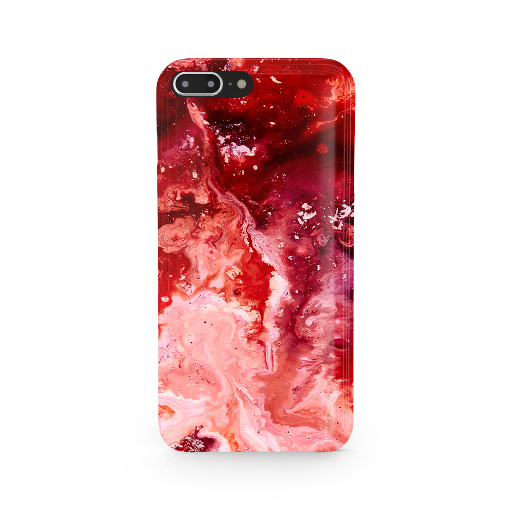 Marble Red iPhone 8 Plus Phone Case