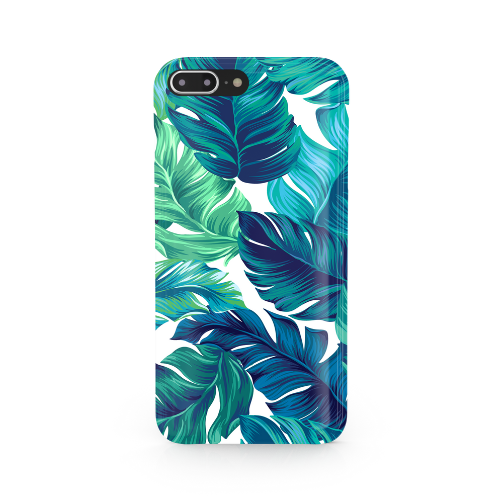 Green Tropical Leaves iPhone 8 Plus Phone Case
