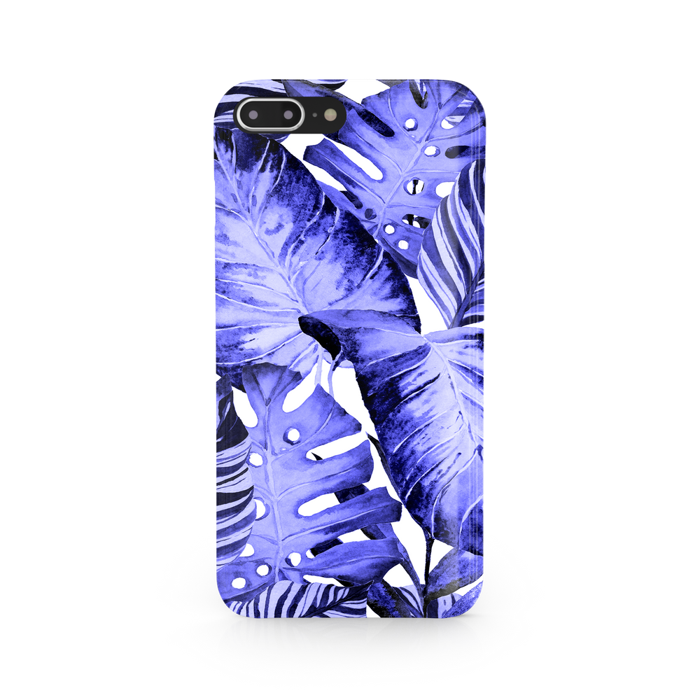 Purple Tropical Leaf iPhone 8 Plus Phone Case