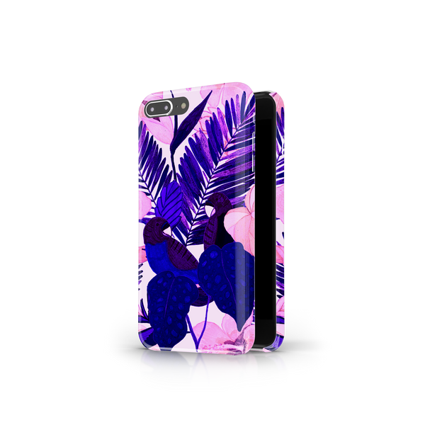 Purple Palm Leaf iPhone 7 Plus Phone Case