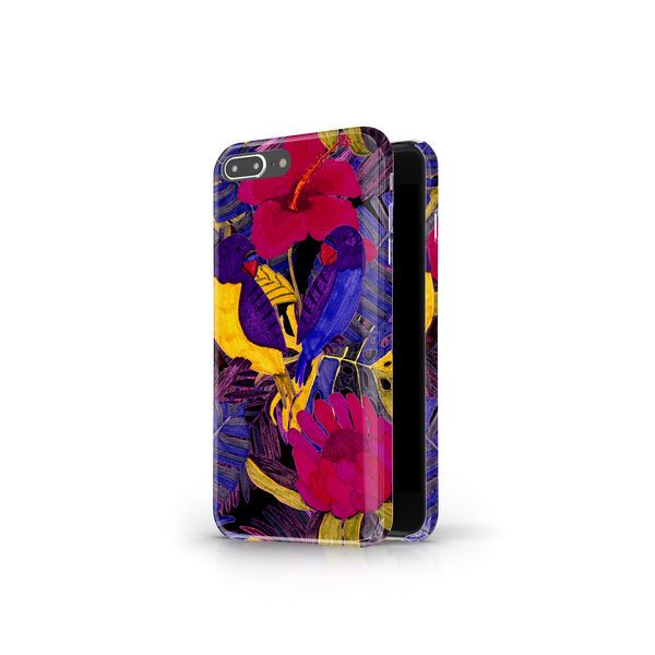Painted Crimson Flower iPhone 8 Plus Phone Case