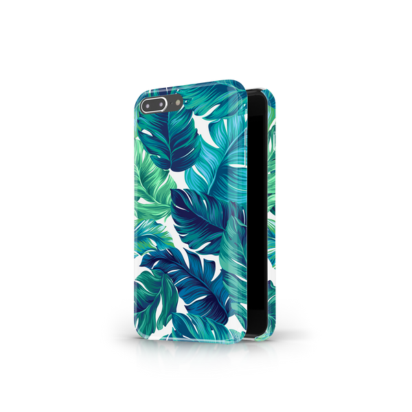 Green Tropical Leaves iPhone 8 Plus Phone Case
