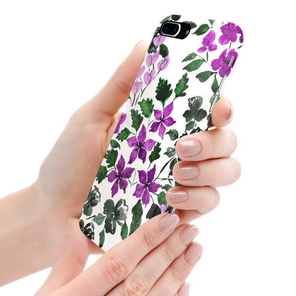 Purple Flower Art iPhone 7 Plus Phone Case