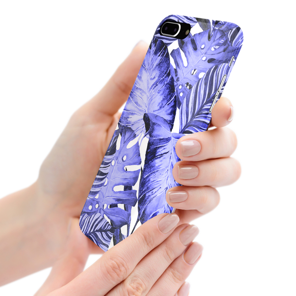 Purple Tropical Leaf iPhone 8 Plus Phone Case