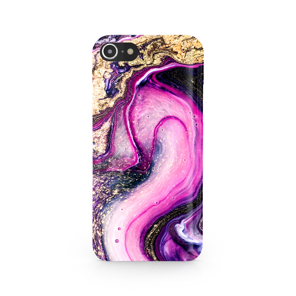 Purple & Gold Marble iPhone 8 Phone Case
