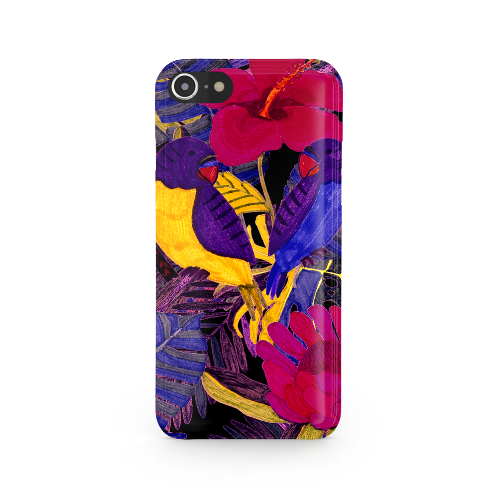 Painted Crimson Flower iPhone 8 Phone Case