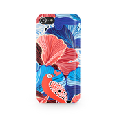 Blue and Red Floral Art iPhone 8 Phone Case