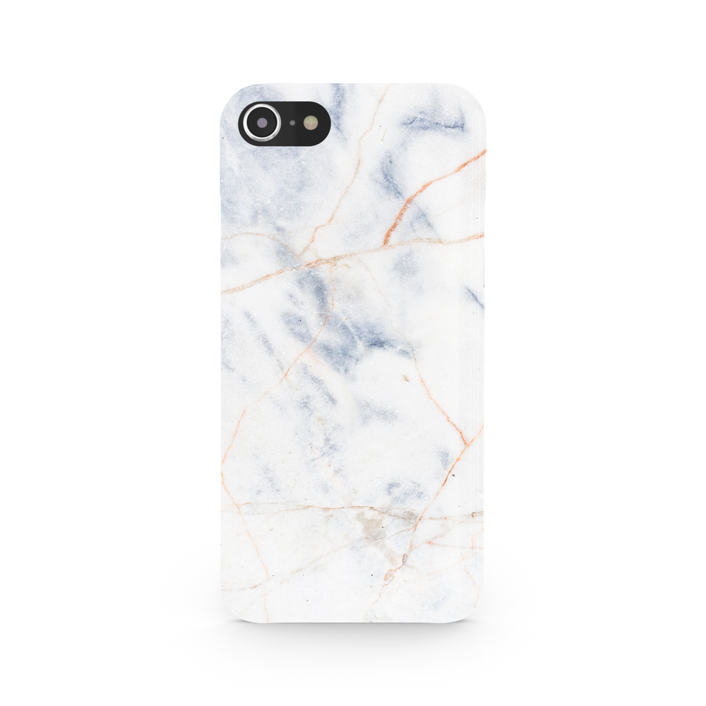 Thin White & Grey Marble iPhone 8 Phone Case