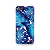 Blue Tropical Leaf iPhone 8 Phone Case