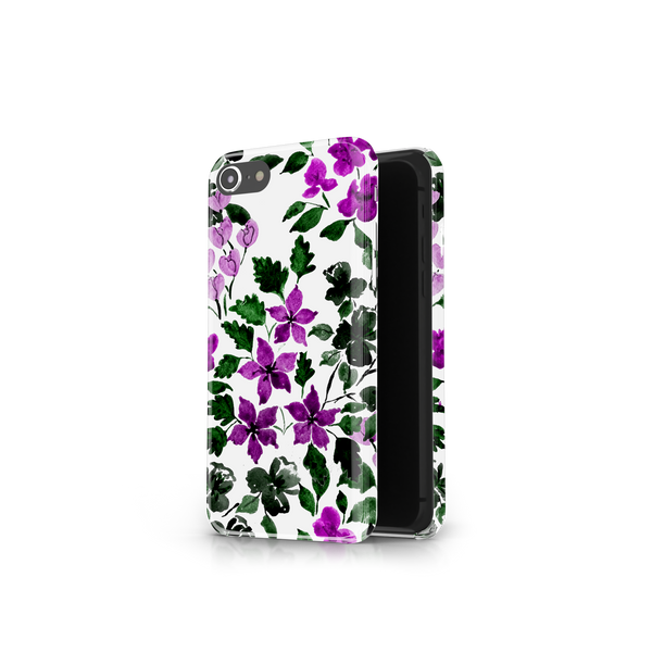 Purple Flower Art iPhone 7 Phone Case