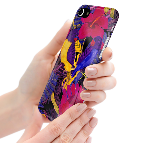 Painted Crimson Flower iPhone 7 Phone Case
