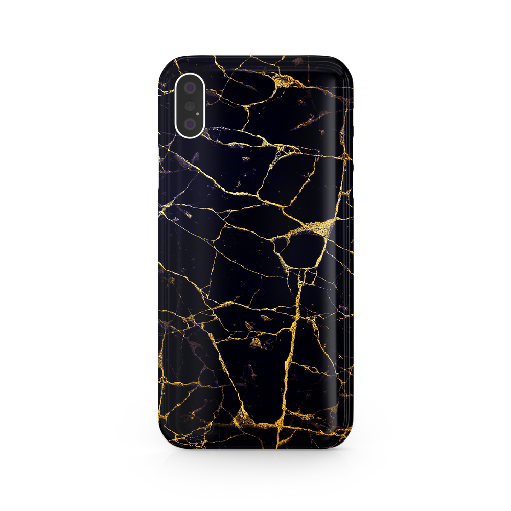 Black & Gold Marble iPhone XS Max Phone Case