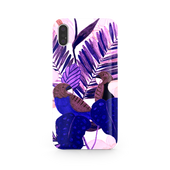 Purple and Pink Tropical Leaves iPhone XS Phone Case