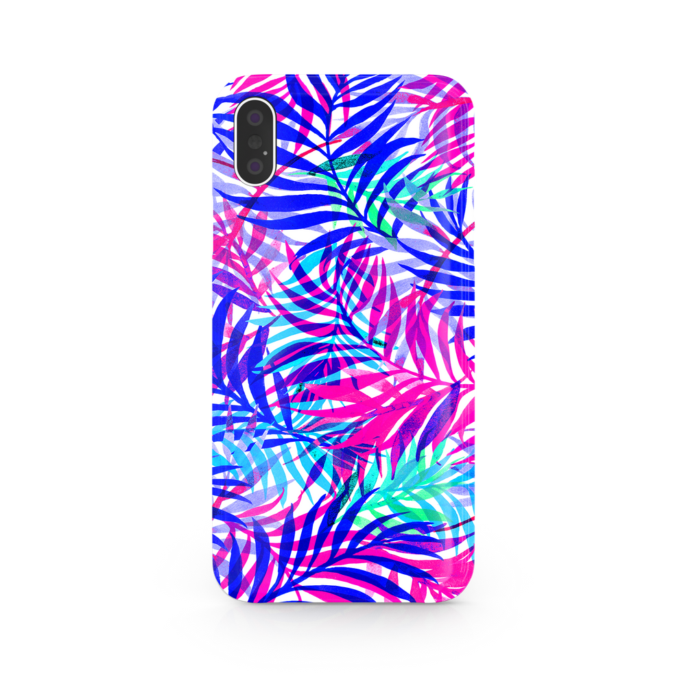 Tropical Plants Print iPhone X Phone Case