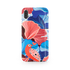 Blue and Red Floral Art iPhone X Phone Case