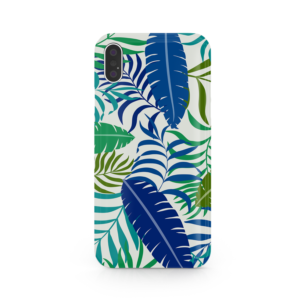Colorful Tropical Leaves iPhone X Phone Case
