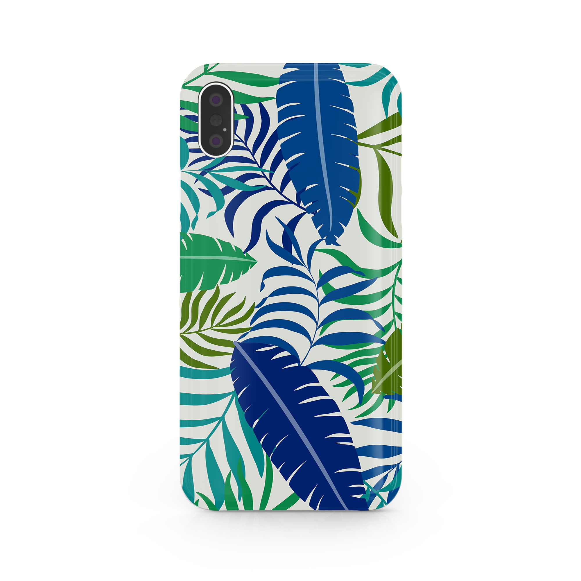 Colorful Tropical Leaves iPhone XS Max Phone Case