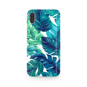 Green Tropical Leaves iPhone X Phone Case