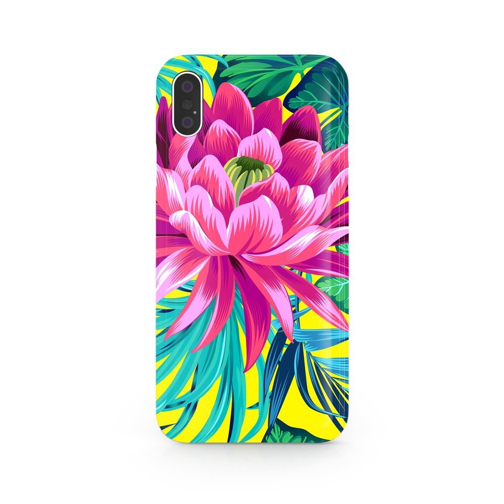Pink Flower iPhone X Phone Case